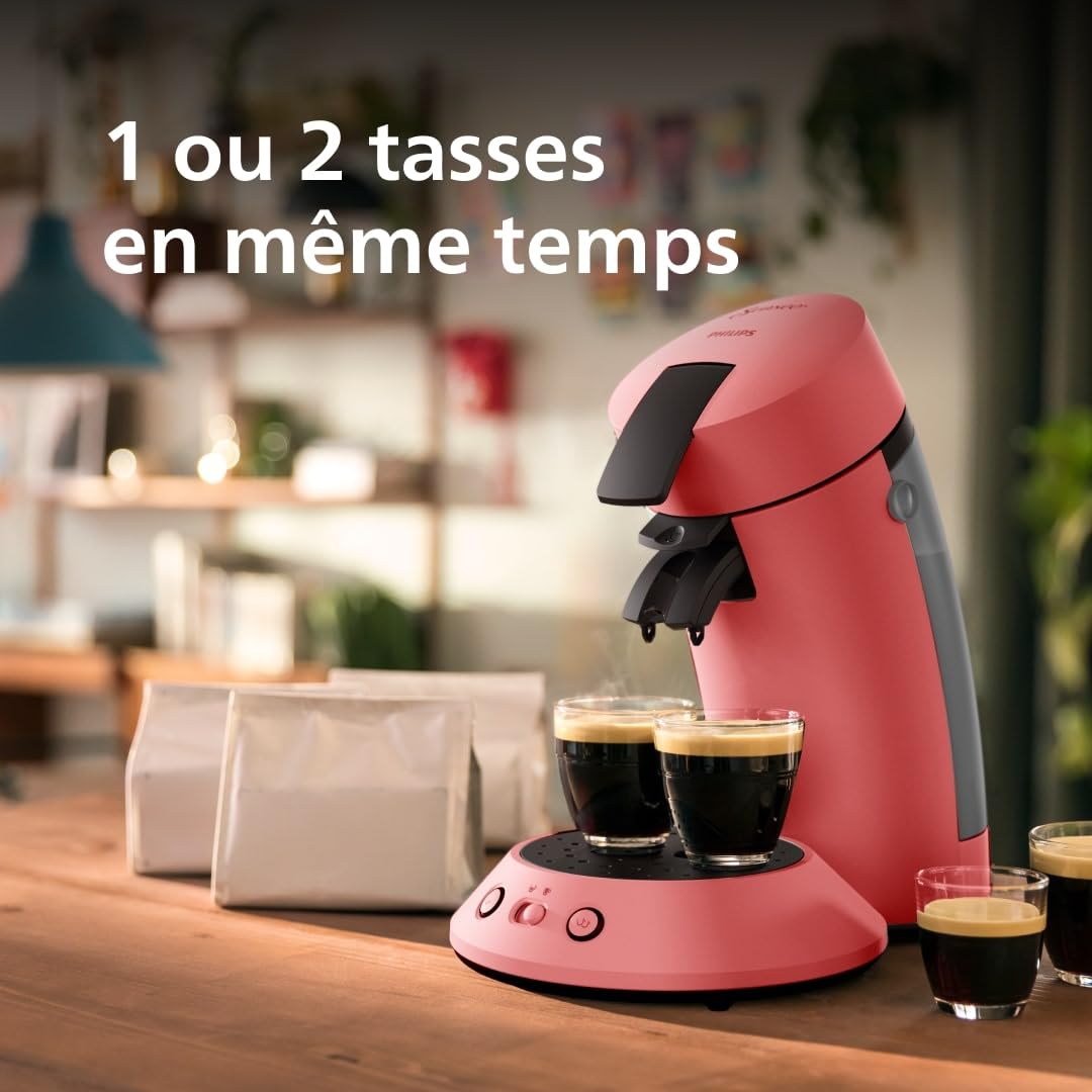 Senseo Original Plus CSA210/35 — Machine à café à dosettes, Rouge Tendre vue 10