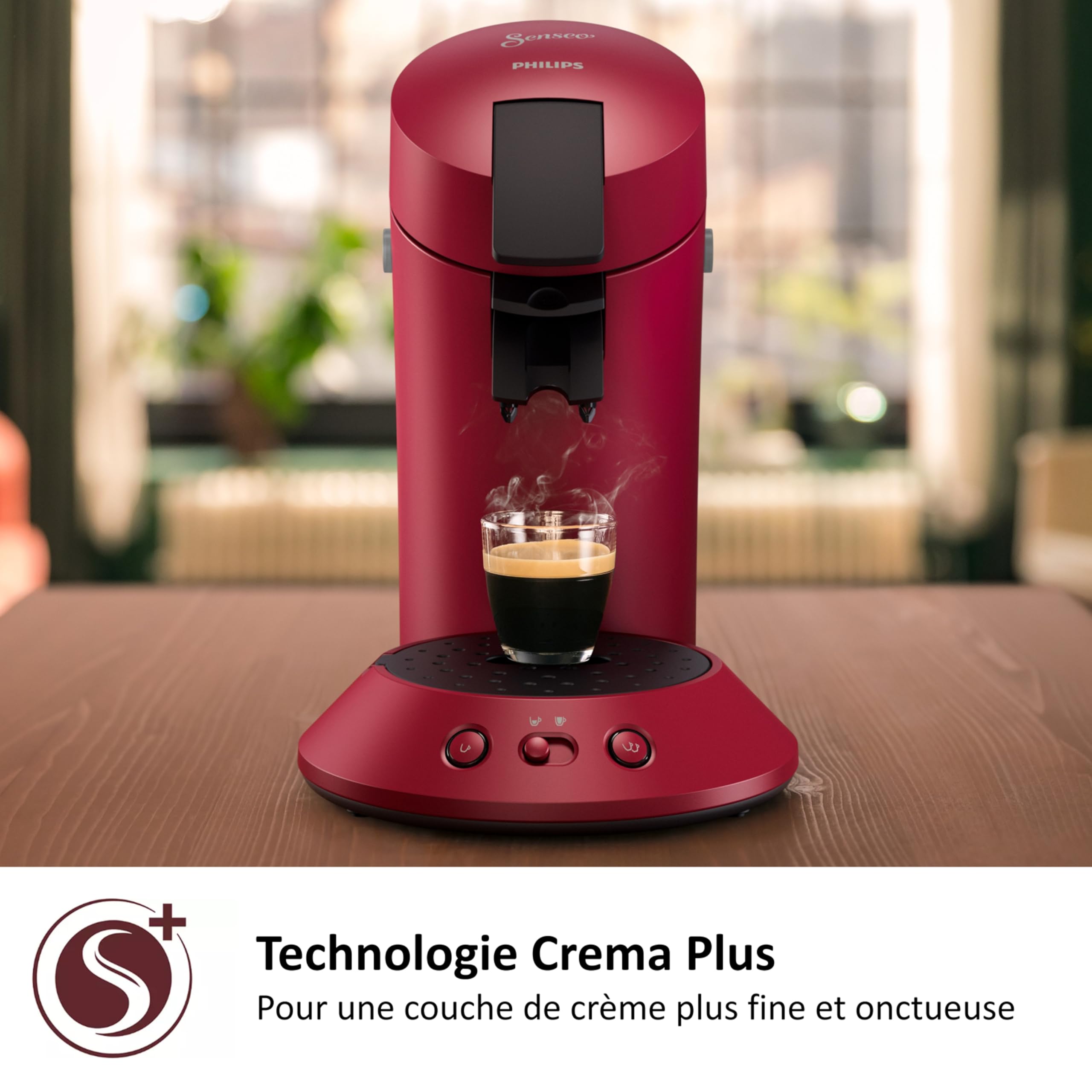 Senseo Original Plus CSA210/91 — Machine à café à dosettes, Rouge vue 7