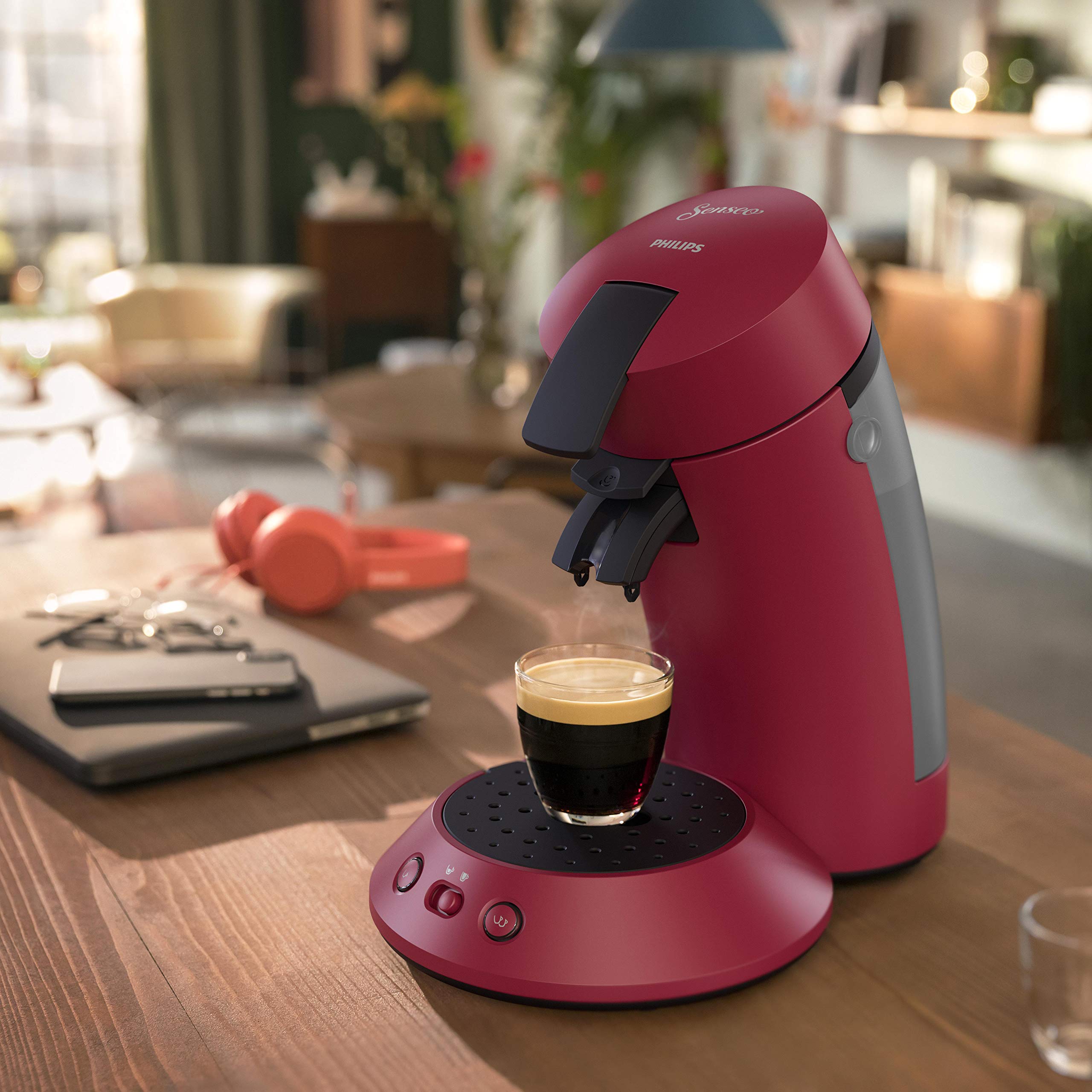 Senseo Original Plus CSA210/91 — Machine à café à dosettes, Rouge vue 4